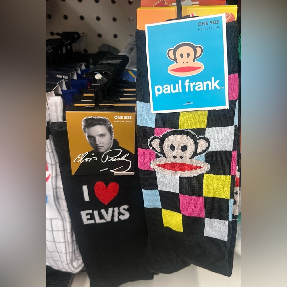 Paul Frank Unisex Black and Multicolor Monkey, Polo Club and famous brand socks.
